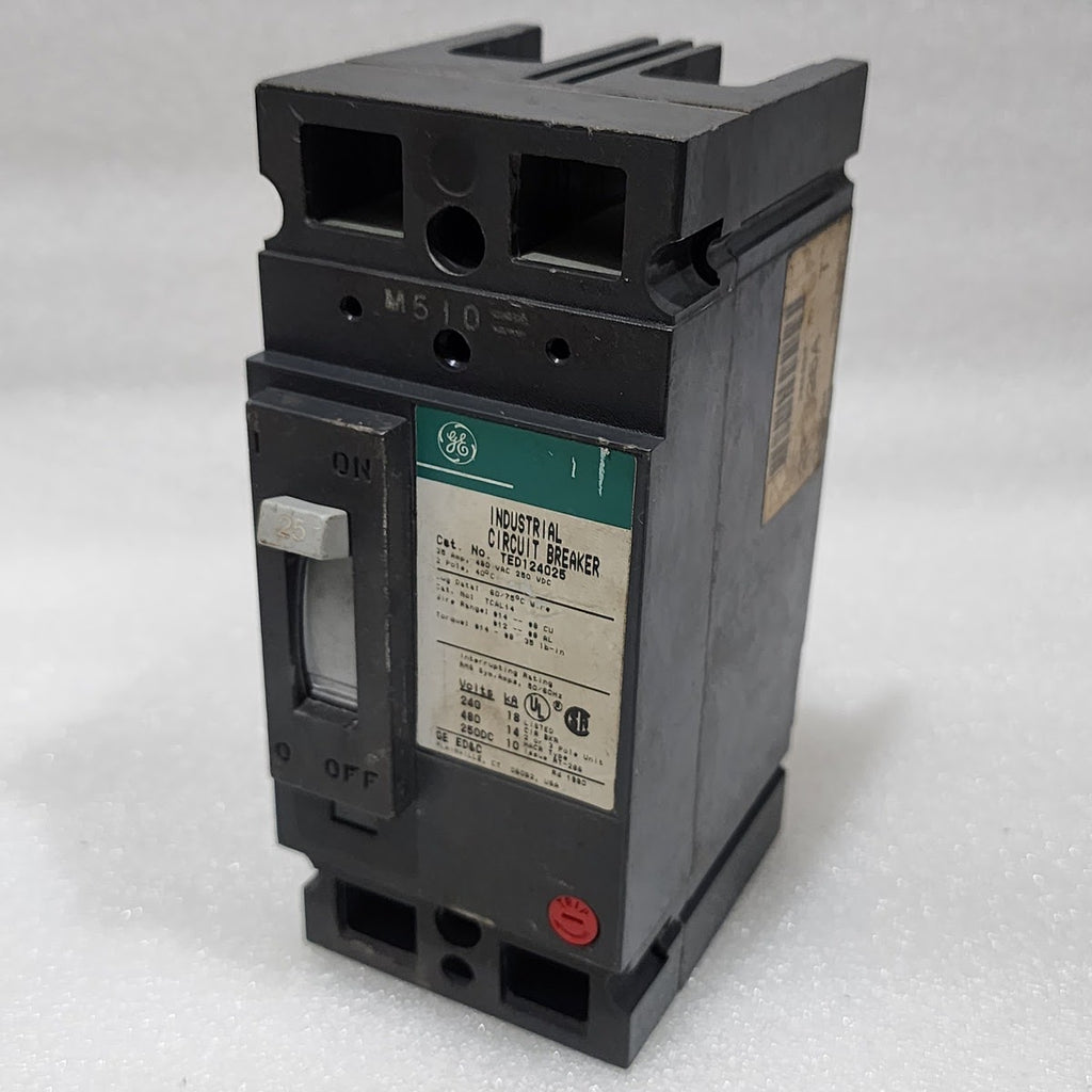 GE TED124025 2-POLE CIRCUIT BREAKER 25A GENERAL ELECTRIC