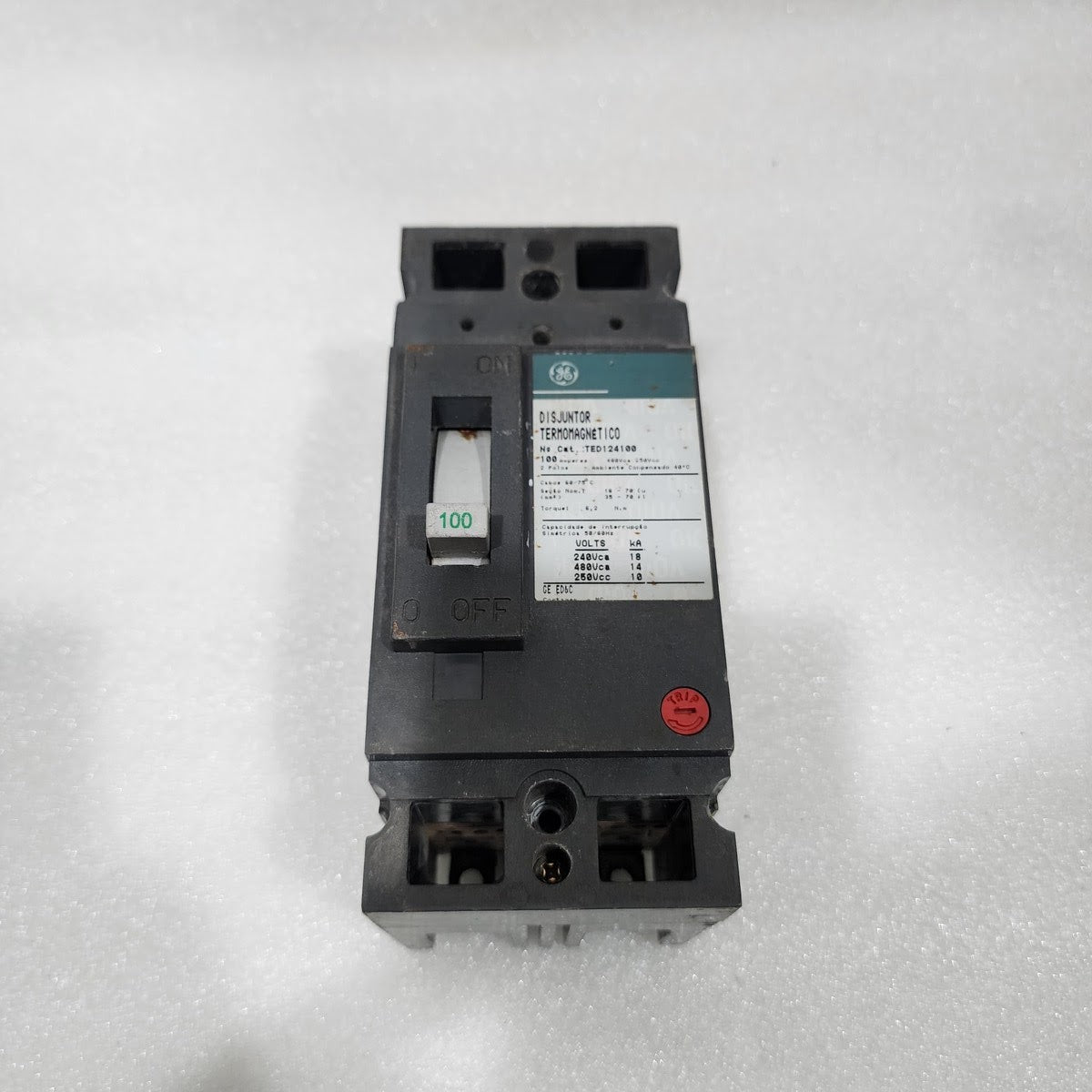 GE TED124100 2-POLE CIRCUIT BREAKER 100A GENERAL ELECTRIC