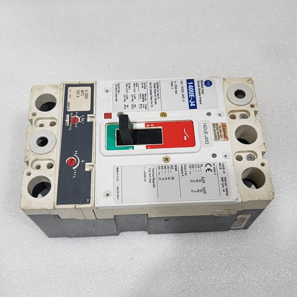 ALLEN BRADLEY CAT 140UE-J4X3 CIRCUIT BREAKER 250A