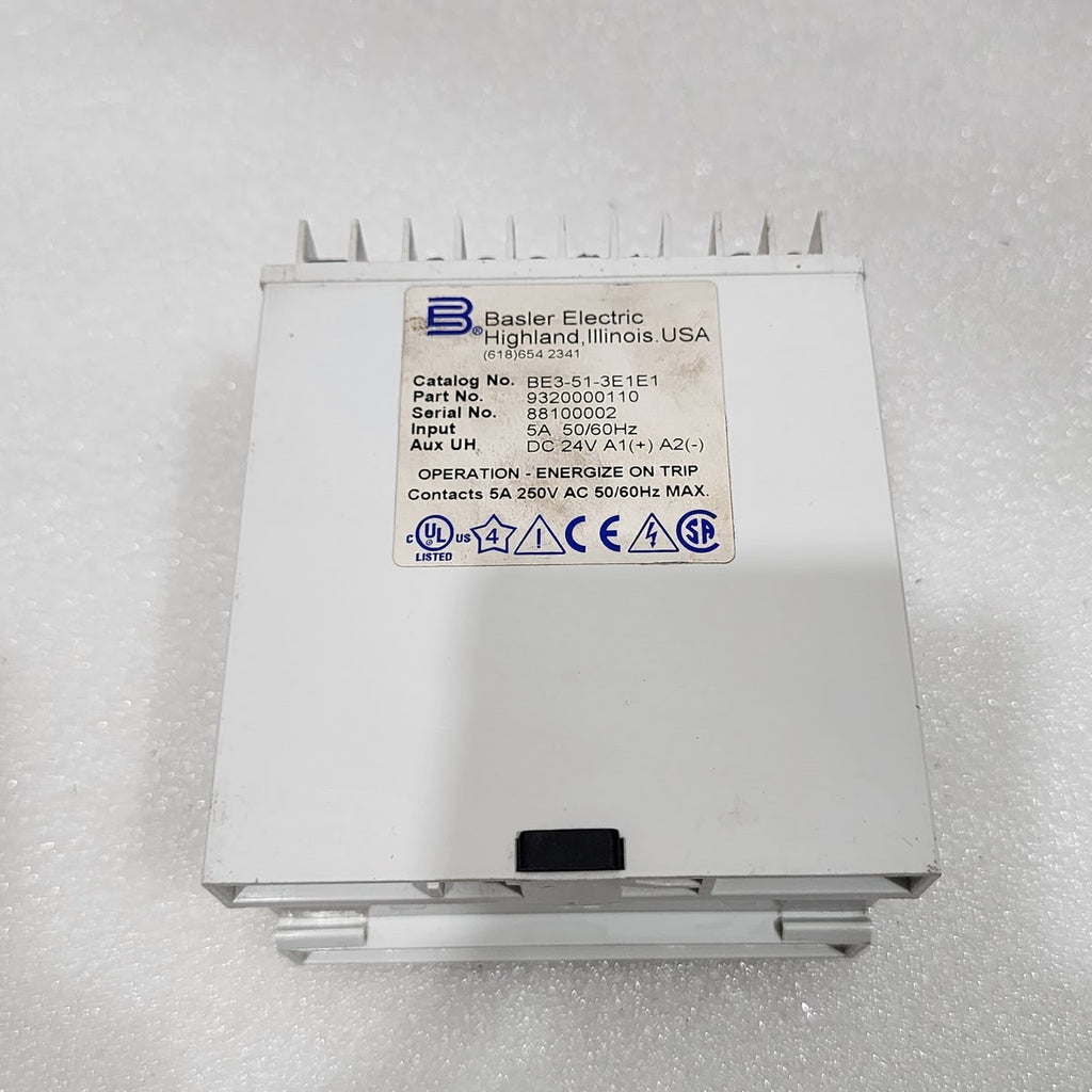 BASLER ELECTRIC BE3-51-3E1E1 CURRENT RELAY 9320000110 24VDC