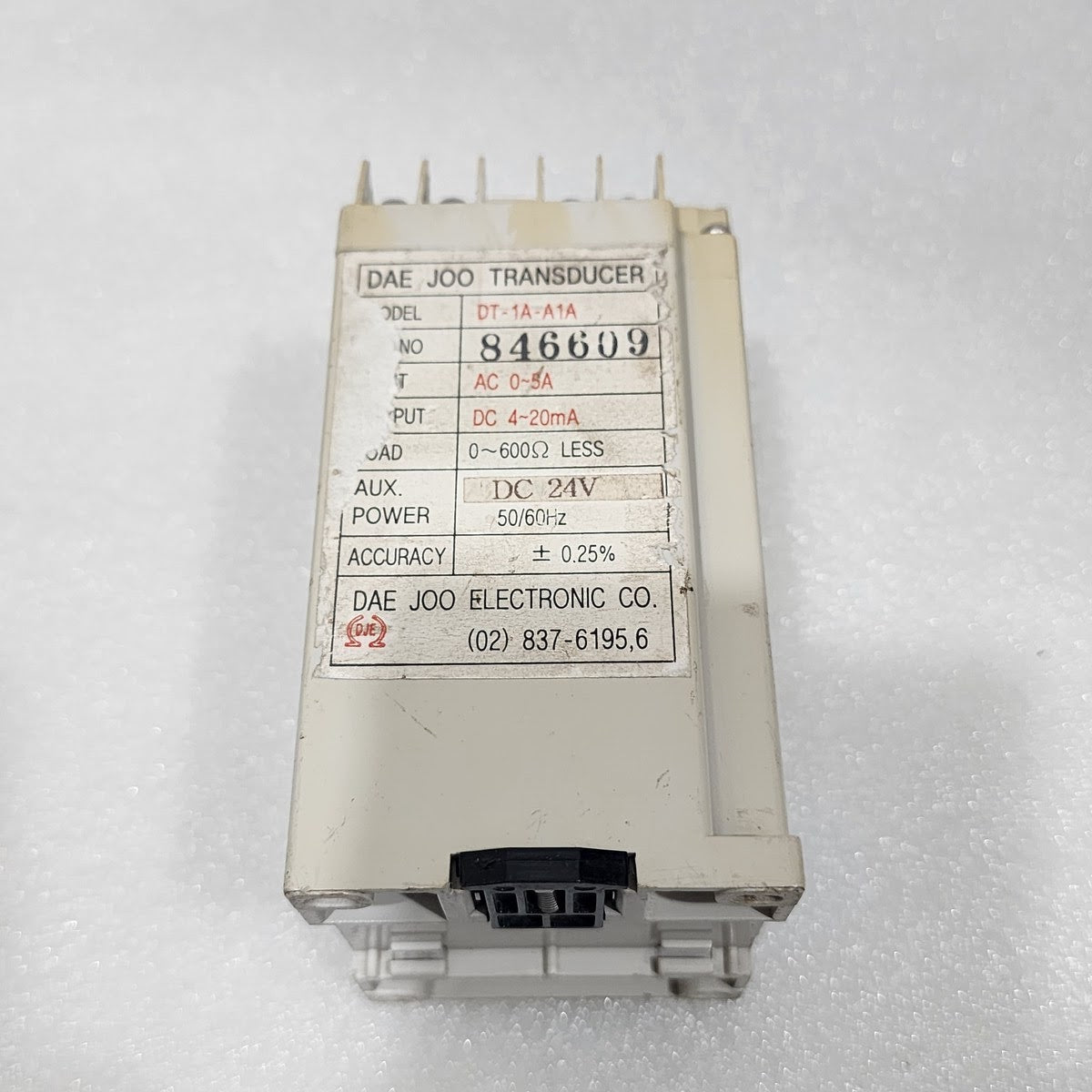 DAE JOO DT-1A-A1A AC-CURRENT TRANSDUCER 24VDC