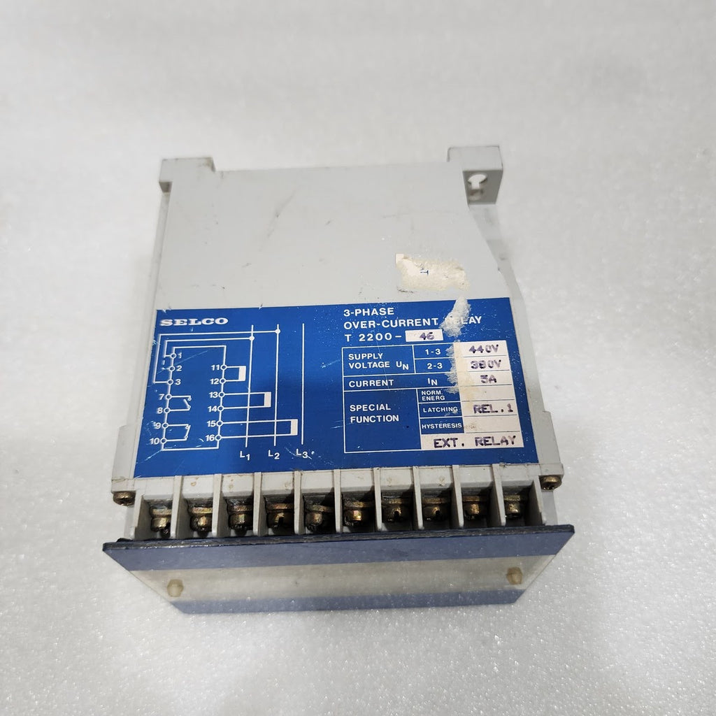 SELCO T2200-46 3-Phase Overcurrent Relay | 5A | 380 / 440V AC