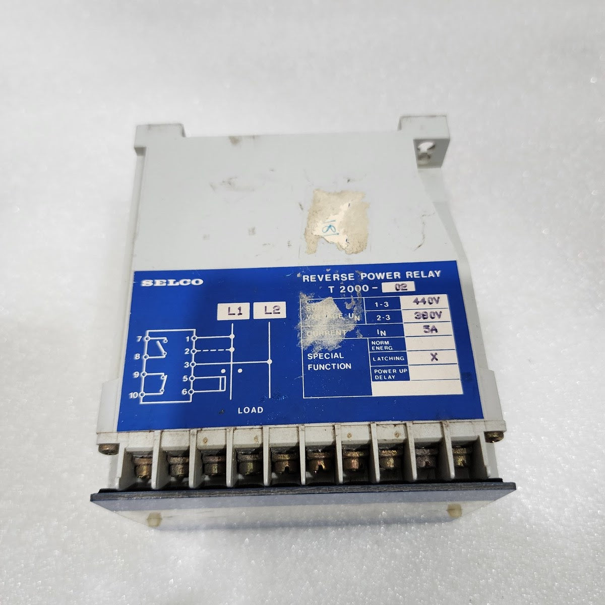 SELCO T2000-02 REVERSE POWER RELAY | 3-PHASE GENERATOR PROTECTION RELAY | 440/38