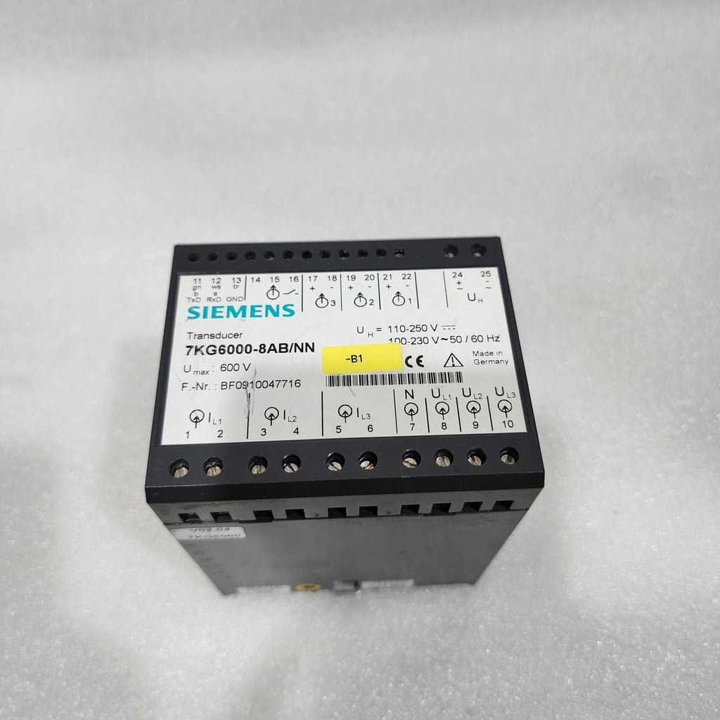 SIEMENS 7KG6000-8AB/NN SIMEAS T DIGITAL TRANSDUCER BF0910047716 110-250VDC/100-2