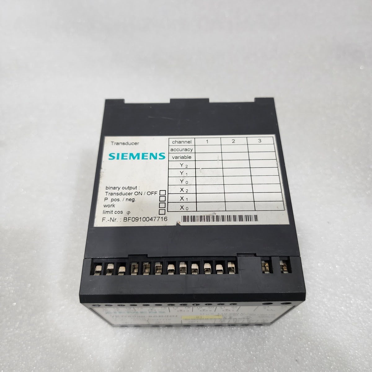SIEMENS 7KG6000-8AB/NN SIMEAS T DIGITAL TRANSDUCER BF0910047716 110-250VDC/100-2