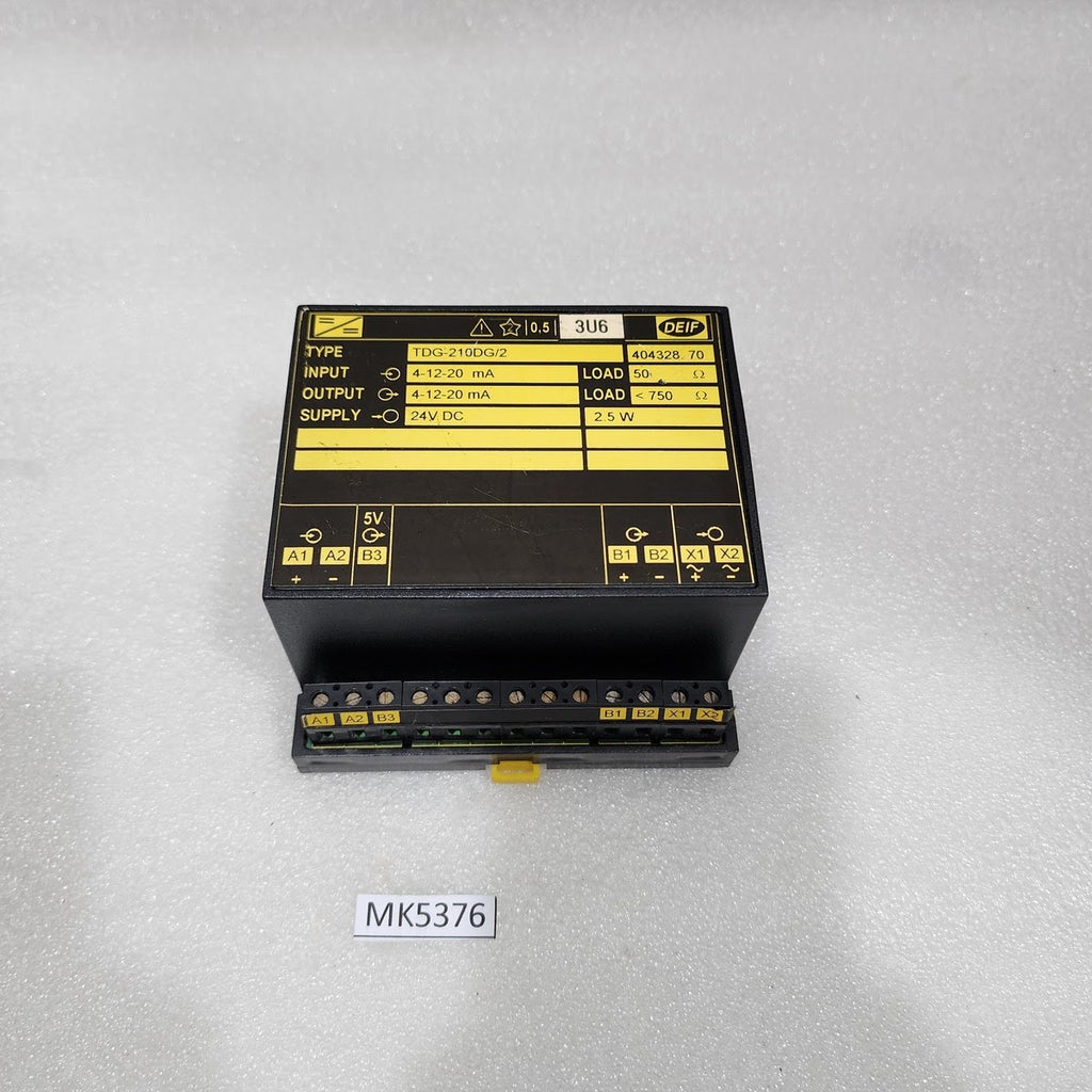 DEIF TDG-210DG/2 DC/DC INSULATION AMPLIFIER 404328.70 24VDC