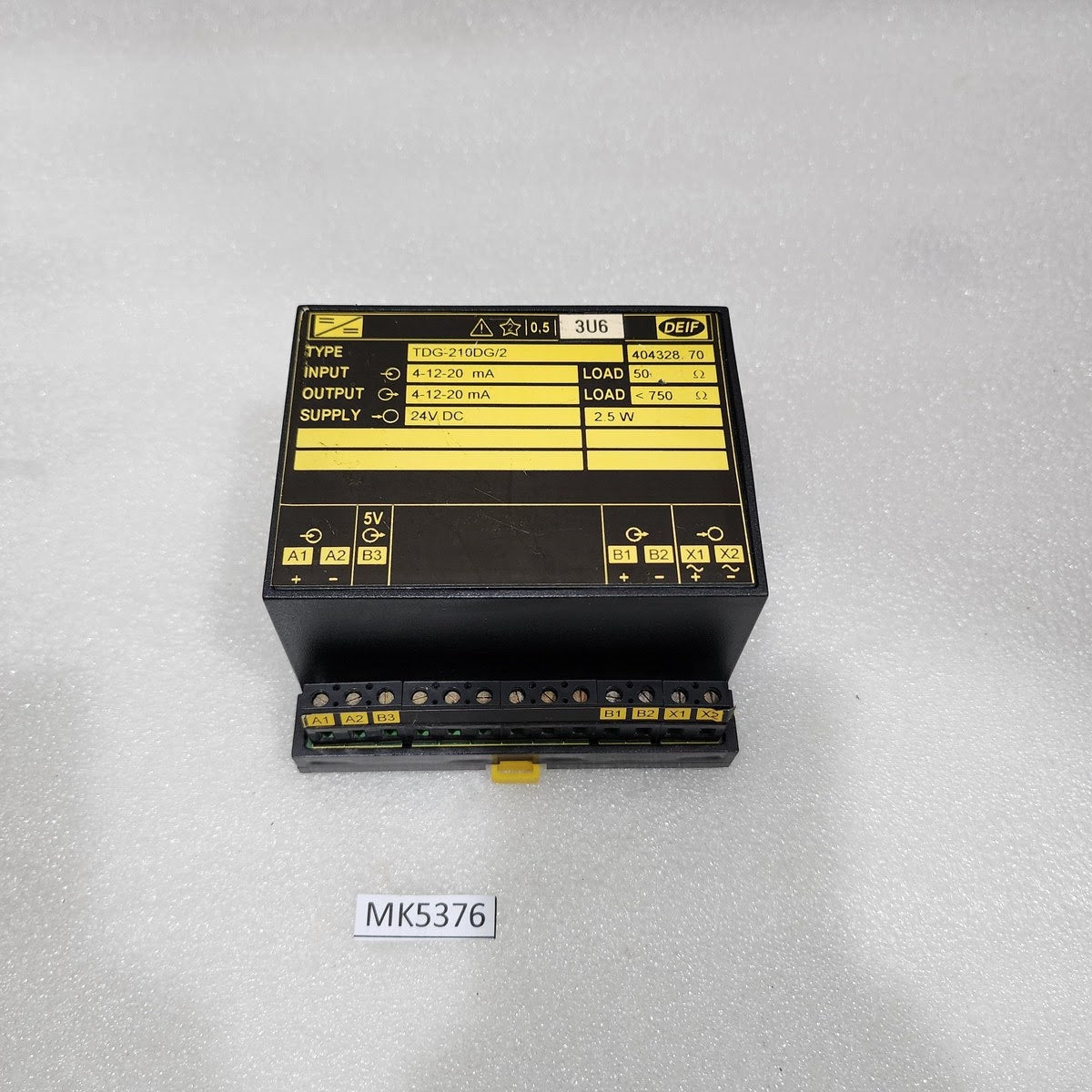 DEIF TDG-210DG/2 DC/DC INSULATION AMPLIFIER 404328.70 24VDC