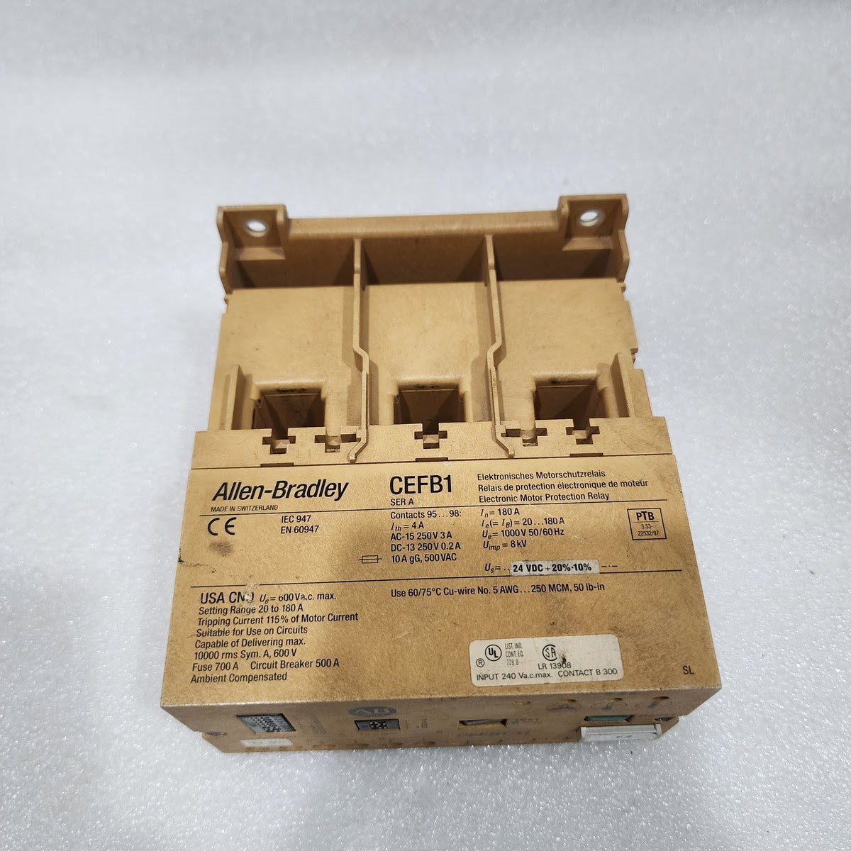 ALLEN BRADLEY CEFB1-11 ELECTRONIC OVERLOAD RELAY