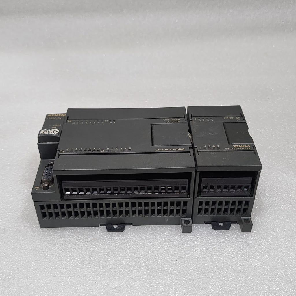 SIEMENS 6ES7 214-1AD23-0XB8 CPU UNIT 224 CN 6ES7 221-1BF22-0XA8 DIGITAL INPUT EM
