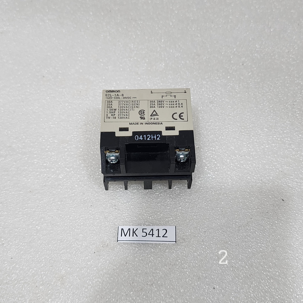 OMRON G7L-1A-B GENERAL PURPOSE RELAY 24VDC