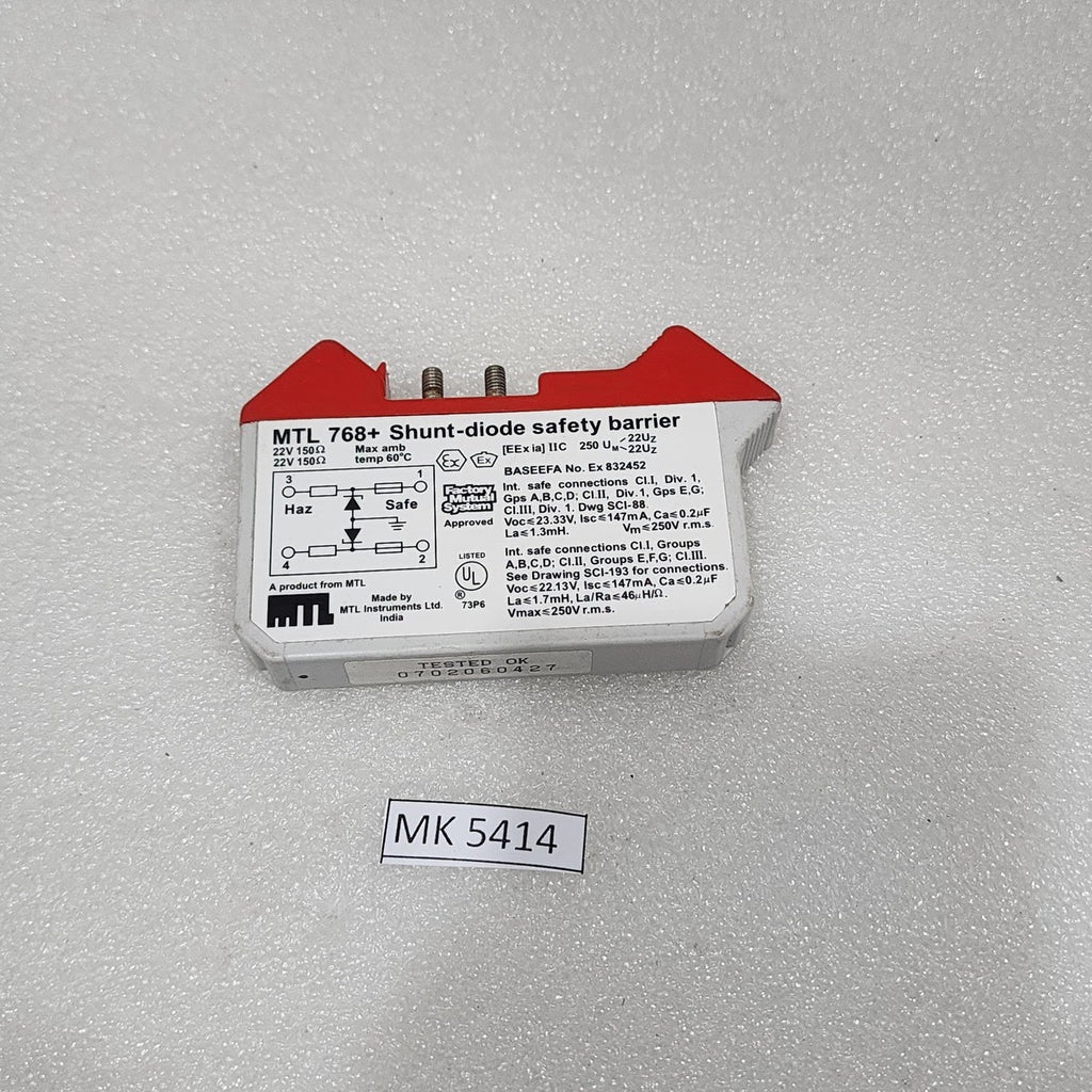 MTL INSTRUMENTS MTL 768+ SHUNT DIODE SAFETY BARRIER