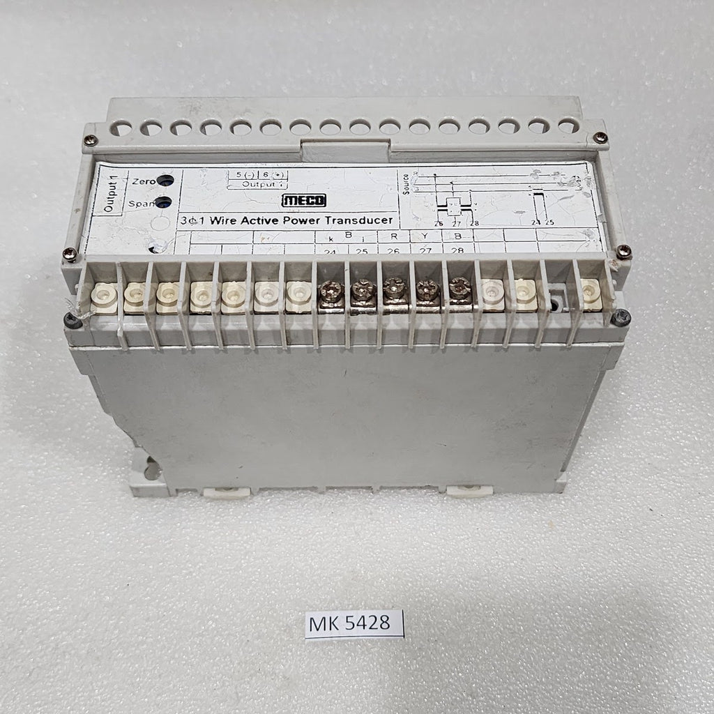MECO WT31+ML110 POWER LINE TRANSDUCERS 440VAC CT 2000 RANGE 1250KW