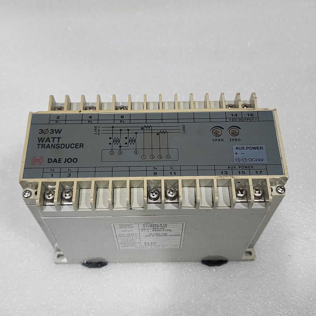 DAE JOO DT-33W-S1D WATT TRANSDUCER 24VDC