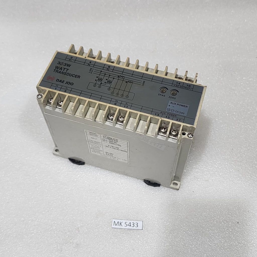 DAE JOO DT-33W-S1D WATT TRANSDUCER 24VDC