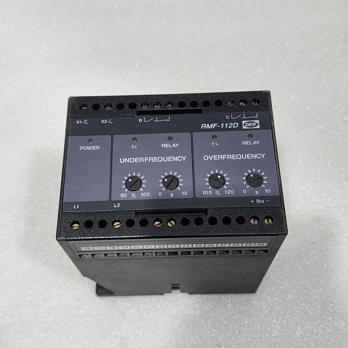 DEIF RMF-112D FREQUENCY RELAY 415VAC 409849.130