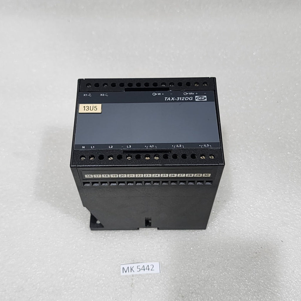 DEIF TAX 312DG DUAL OUTPUT POWER TRANSDUCER 440VAC 407696.10