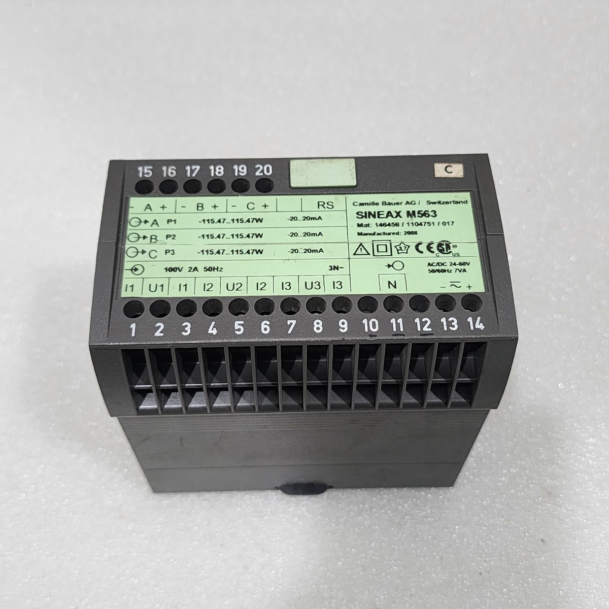 CAMILLE BAUER AG SINEAX M563 MULTI TRANSDUCER 146458 / 1104751 / 017