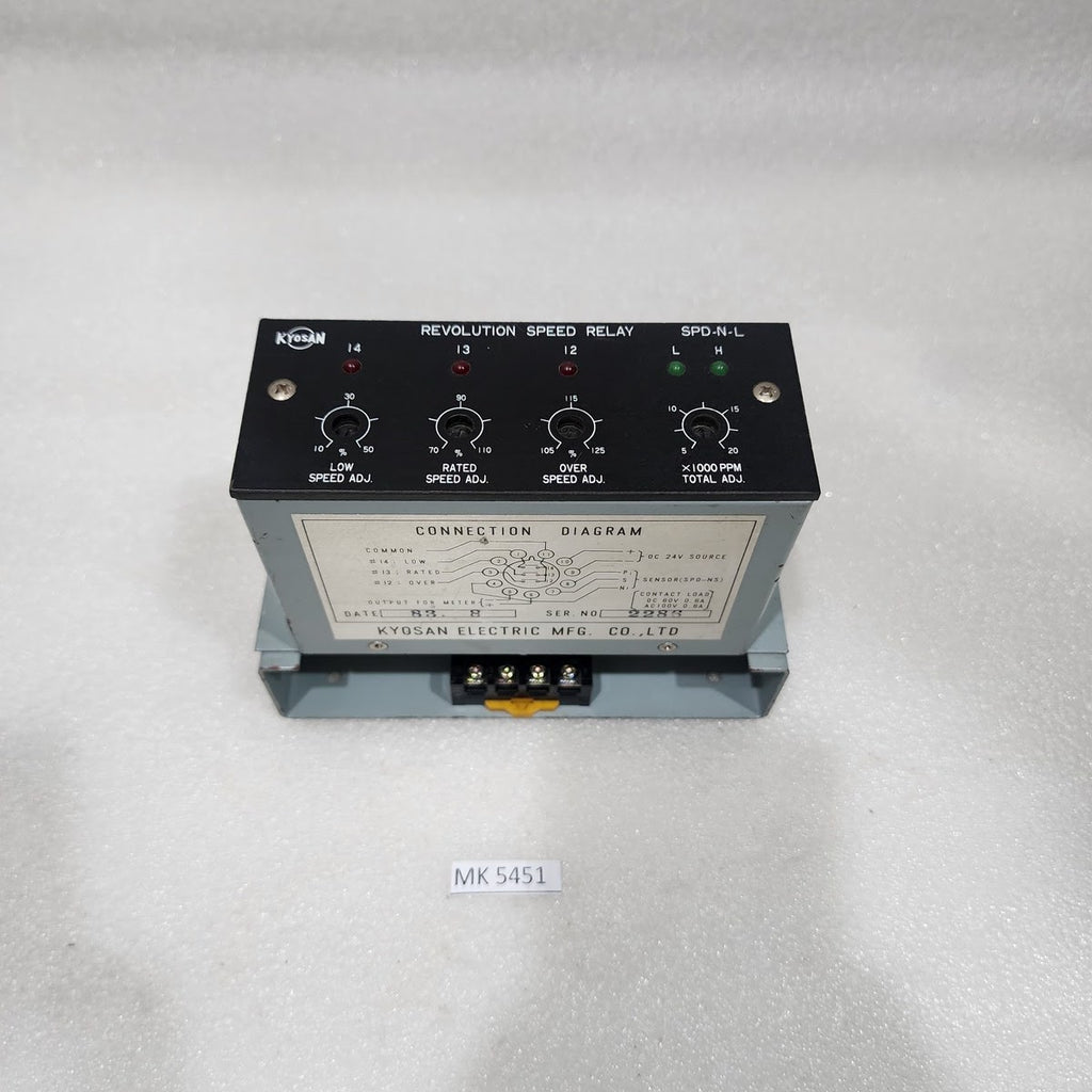 KYOSAN SPD-N-L REVOLUTION SPEED RELAY 24V