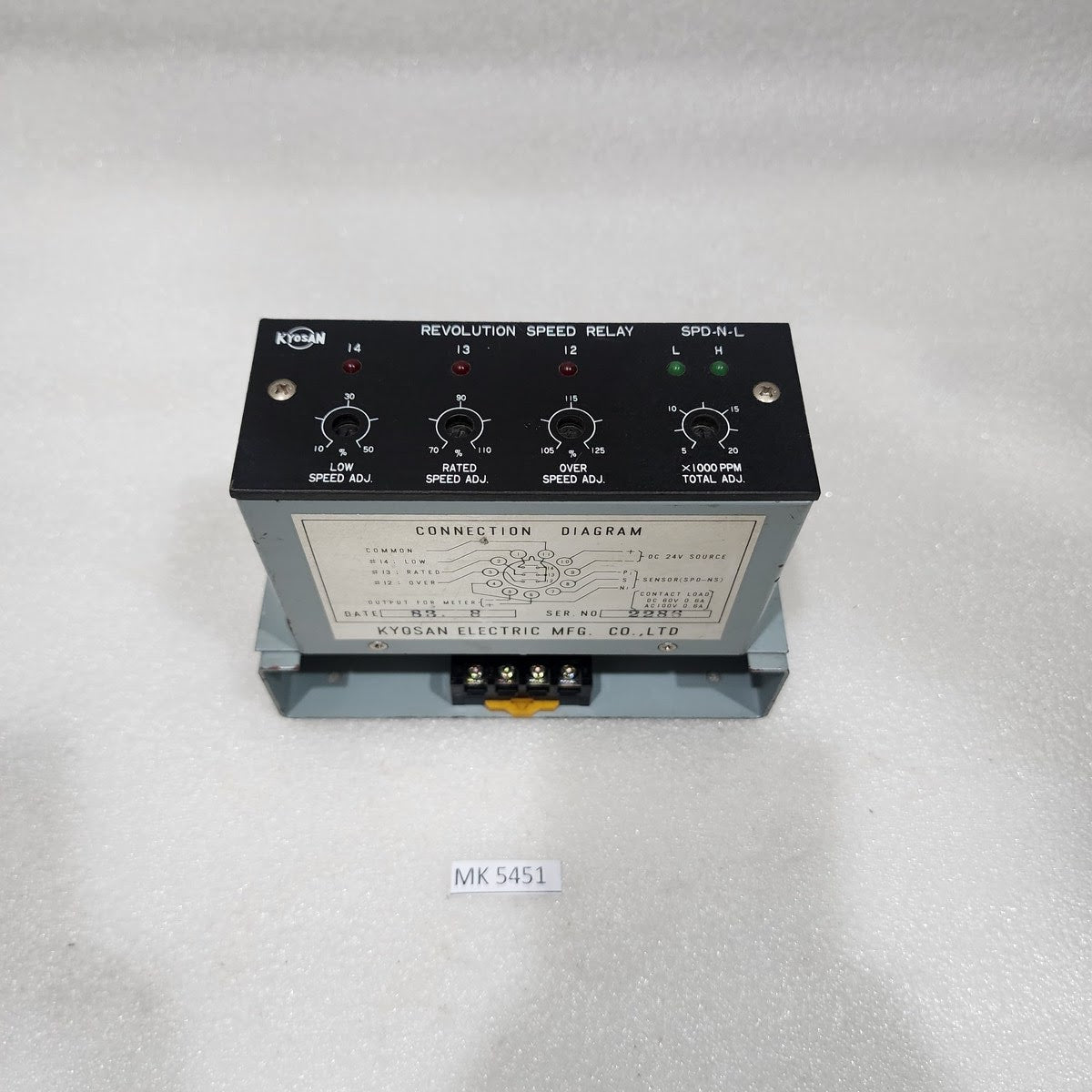KYOSAN SPD-N-L REVOLUTION SPEED RELAY 24V
