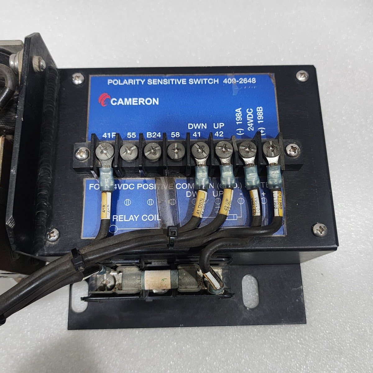 CAMERON 409-2648 POLARITY SENSITIVE SWITCH 35030479 24VDC LETOURNEAU 409-2644-02