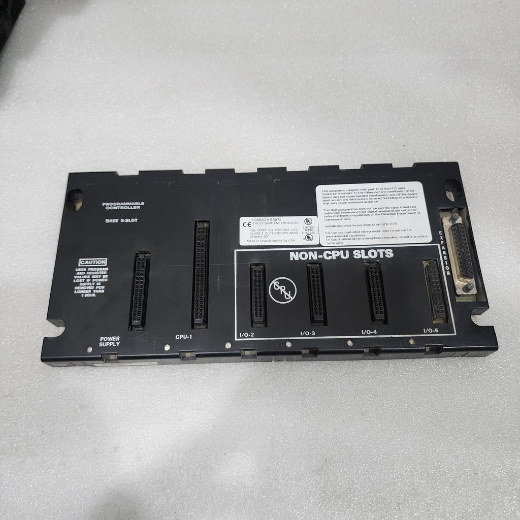 GE FANUC IC693CHS397J 5-SLOT BASE EMI ENHANCED