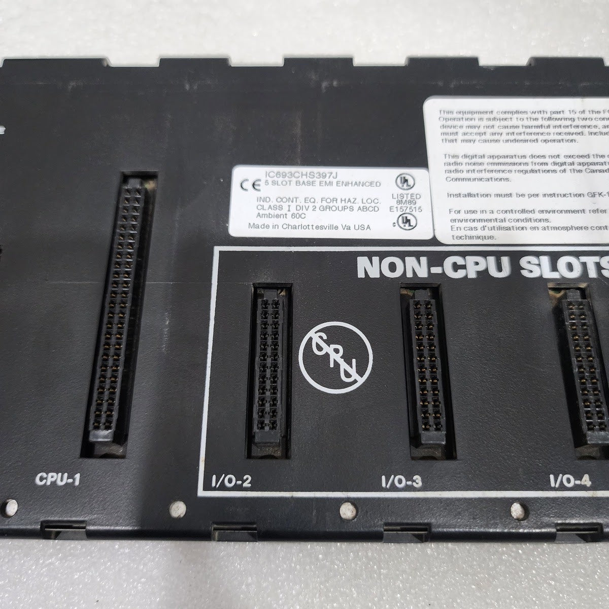 GE FANUC IC693CHS397J 5-SLOT BASE EMI ENHANCED