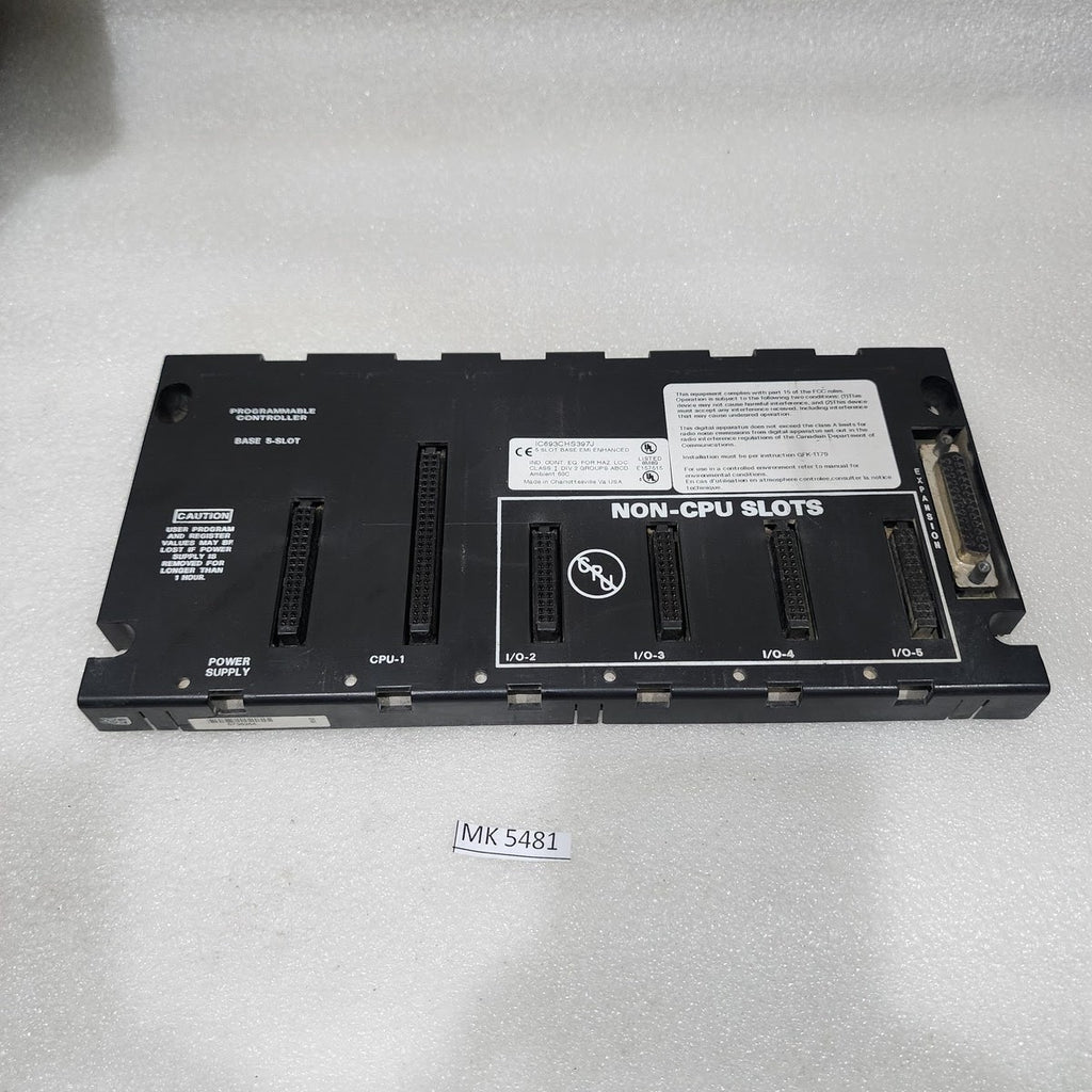 GE FANUC IC693CHS397J 5-SLOT BASE EMI ENHANCED