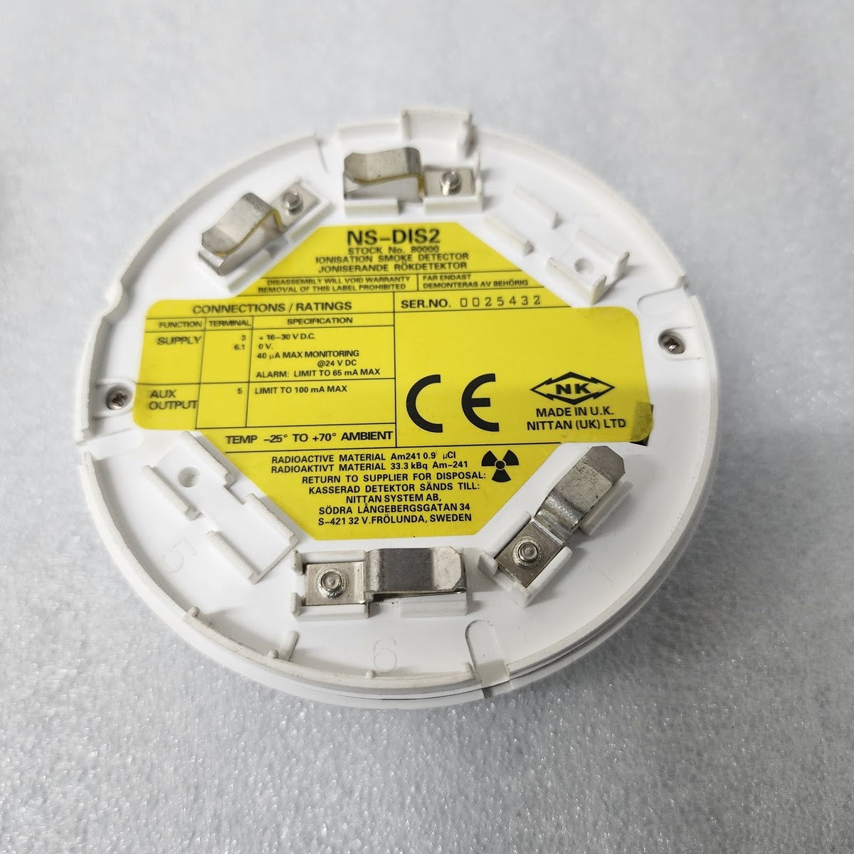 CONSILIUM NS-DIS2 SMOKE DETECTOR