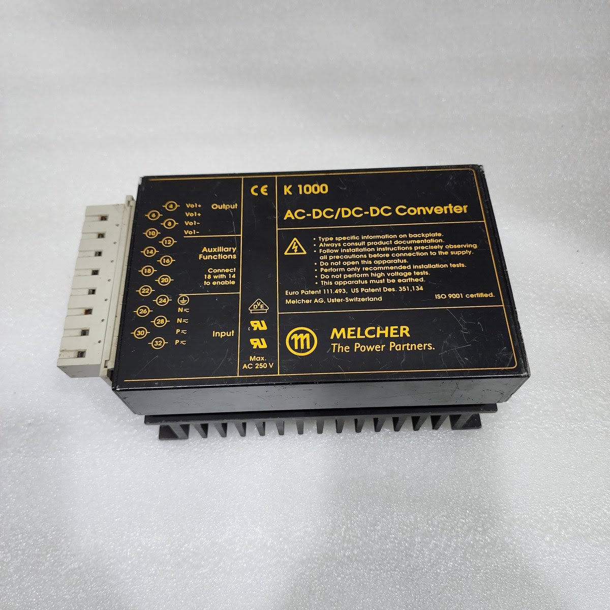 MELCHER AMTG 819/02 PS  K1000 AC-DC/DC-DC POWER SUPPLY CONVERTER