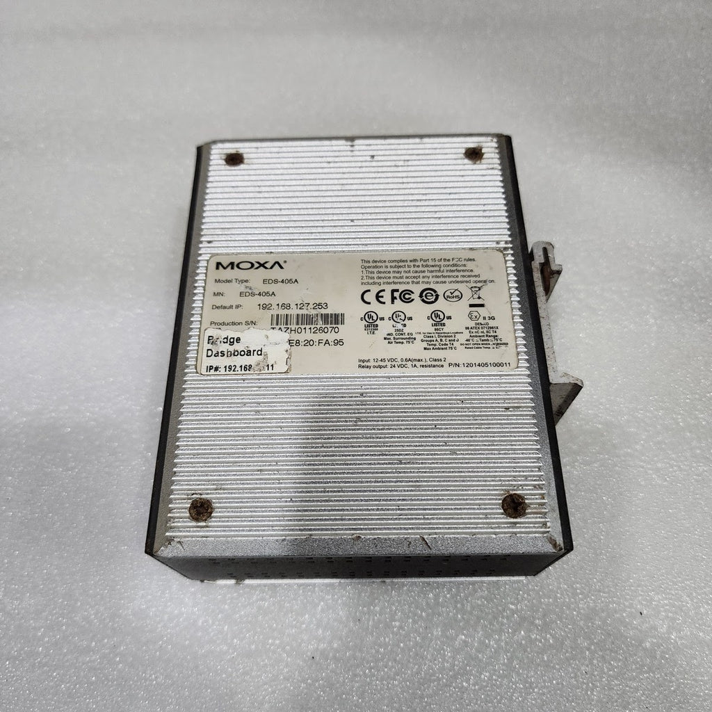 MOXA EDS-405A INDUSTRIAL ETHERNET SWITCH 1201405100011