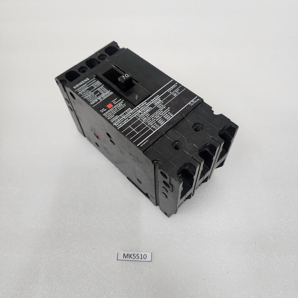 SIEMENS HHED63M070 3-POLE CIRCUIT BREAKER 70A