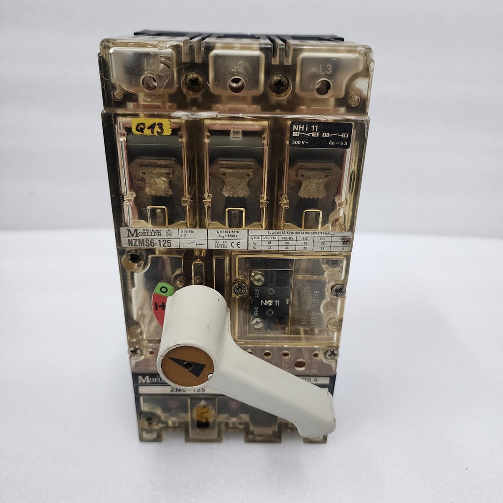 MOELLER NZMS6-125 3-POLE CIRCUIT BREAKER 125A ZM6-125