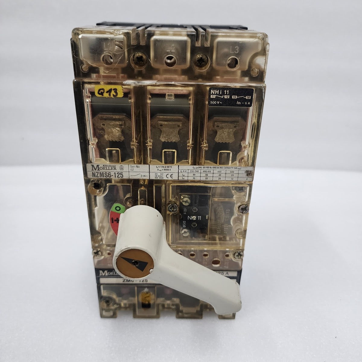 MOELLER NZMS6-125 3-POLE CIRCUIT BREAKER 125A ZM6-125