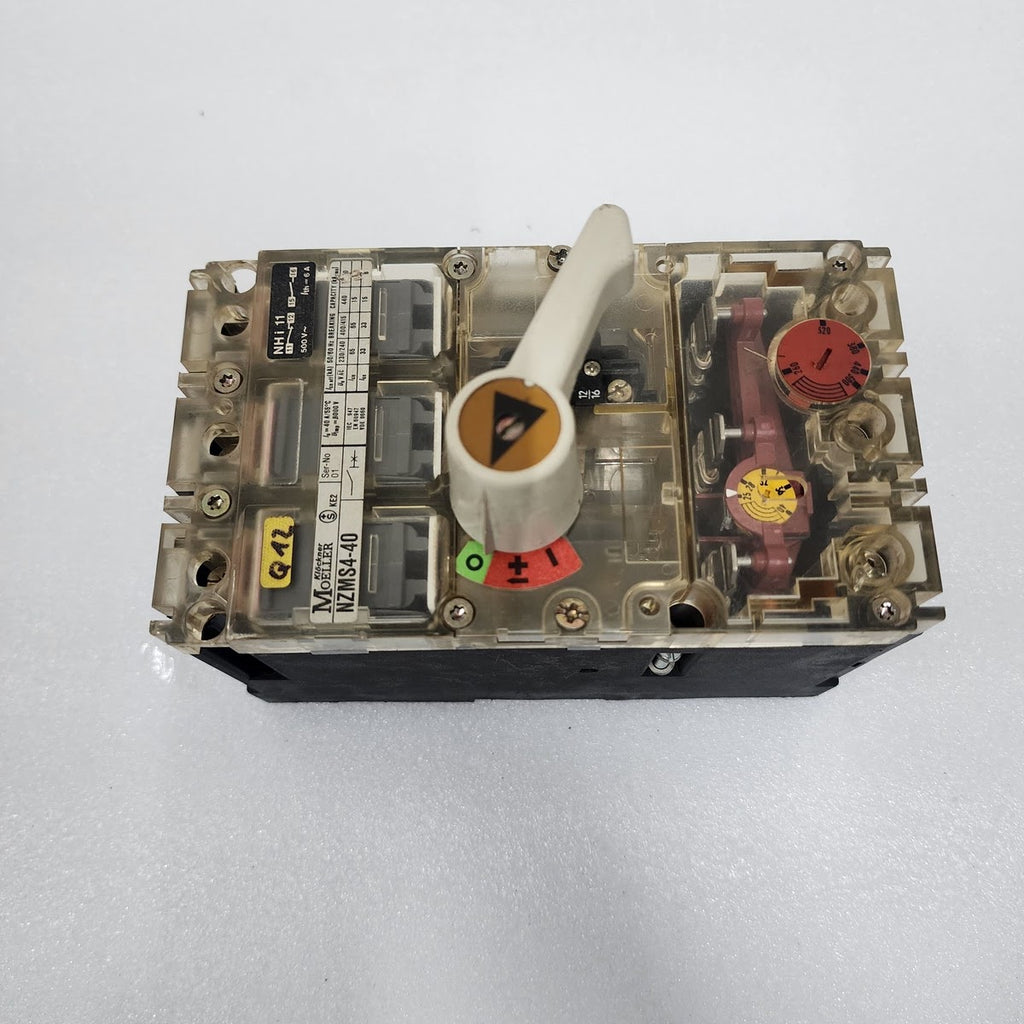 MOELLER NZMS4-40 3-POLE CIRCUIT BREAKER WITH THERMAL MAGNETIC TRIP MODULE 40A