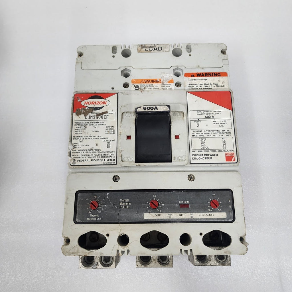 HORIZON CJM3600EF 3-POLE CIRCUIT BREAKER 600A
