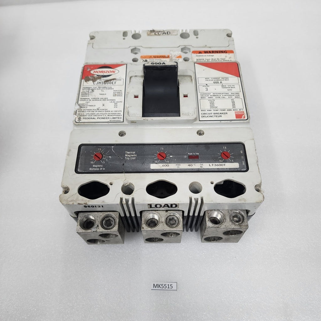 HORIZON CJM3600EF 3-POLE CIRCUIT BREAKER 600A
