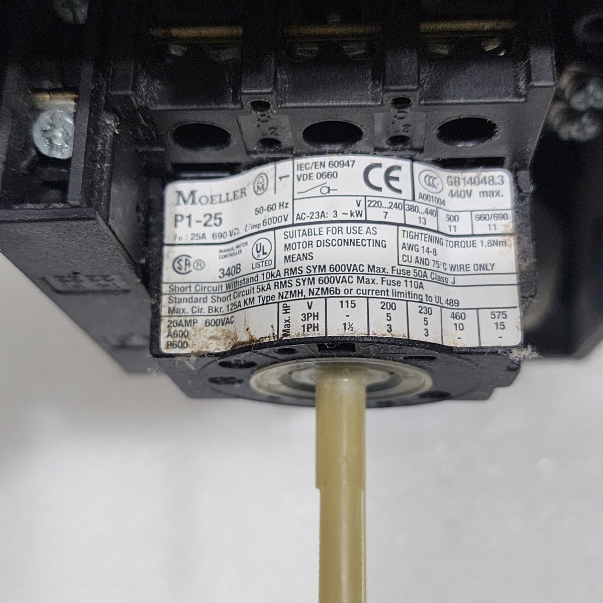MOELLER HI11-P1/P3/Z AUXILIARY SWITCH P1-25