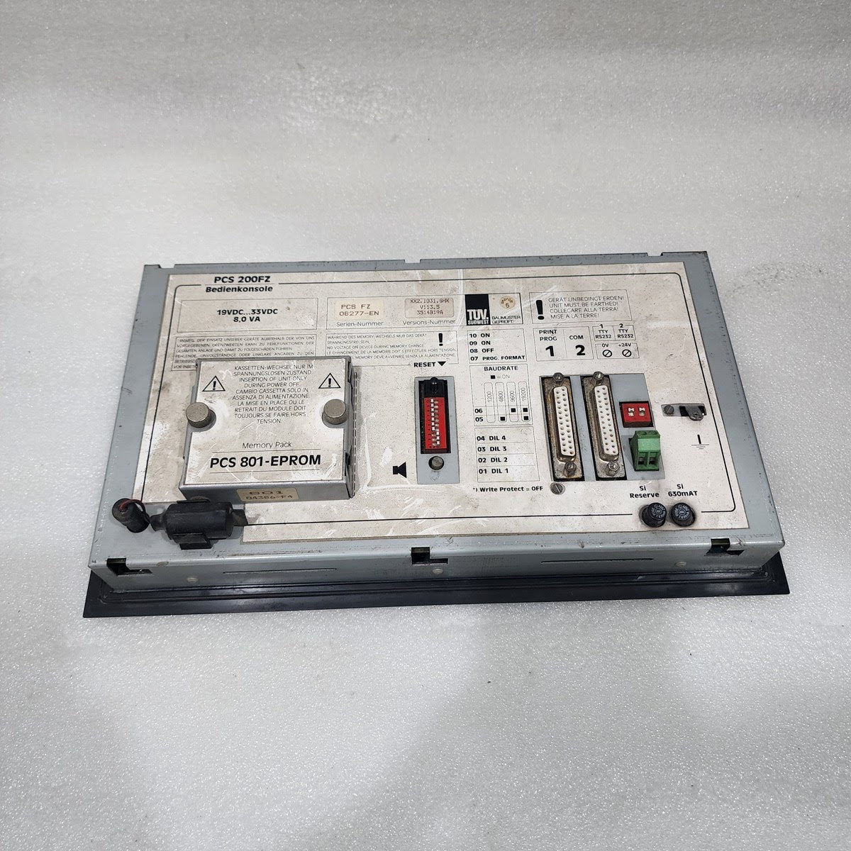 PCS SYSTEM LAUER BEDIENKONSOLE PCS 200FZ CONTROL PANEL 19-33VDC VER XX2.1031.SHX