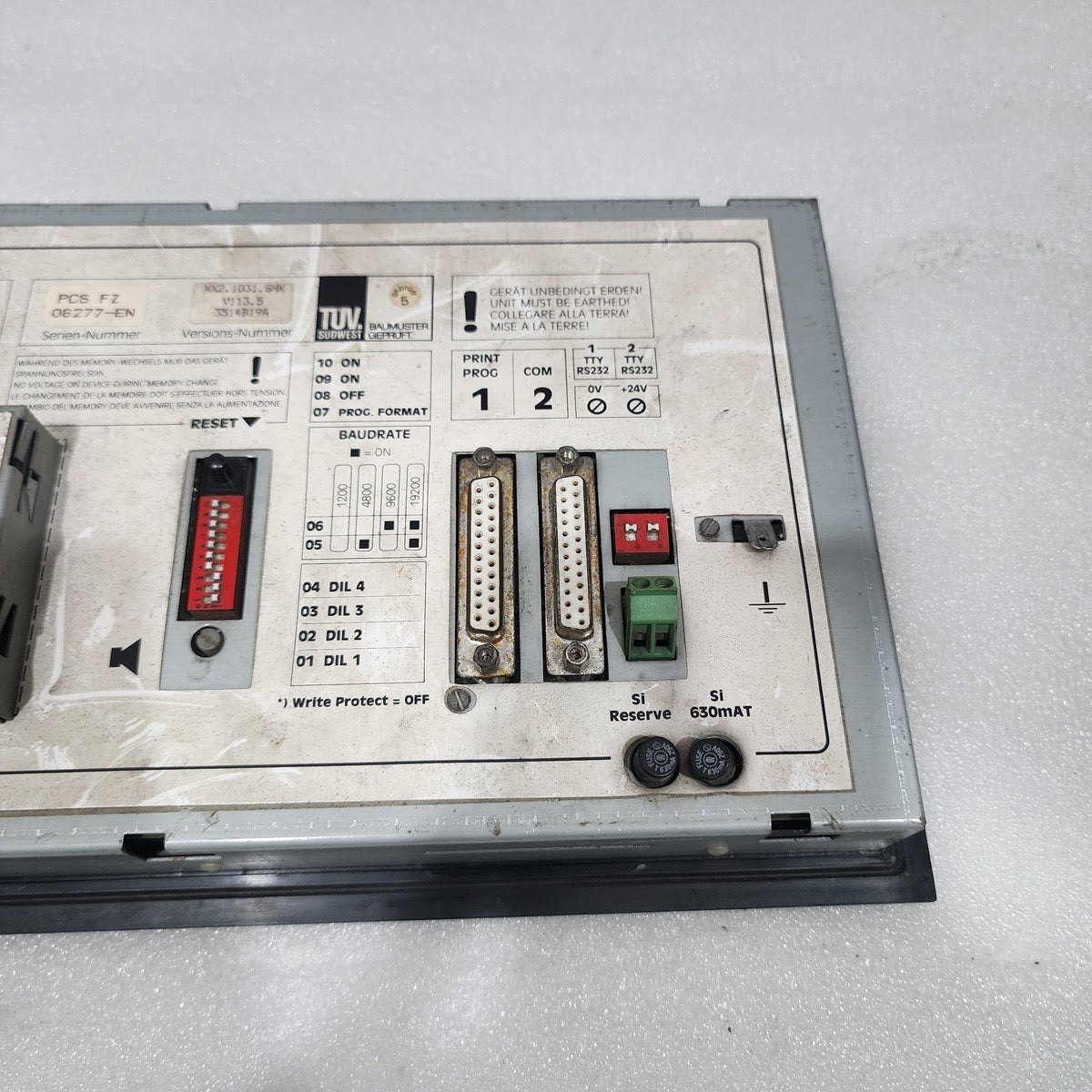 PCS SYSTEM LAUER BEDIENKONSOLE PCS 200FZ CONTROL PANEL 19-33VDC VER XX2.1031.SHX