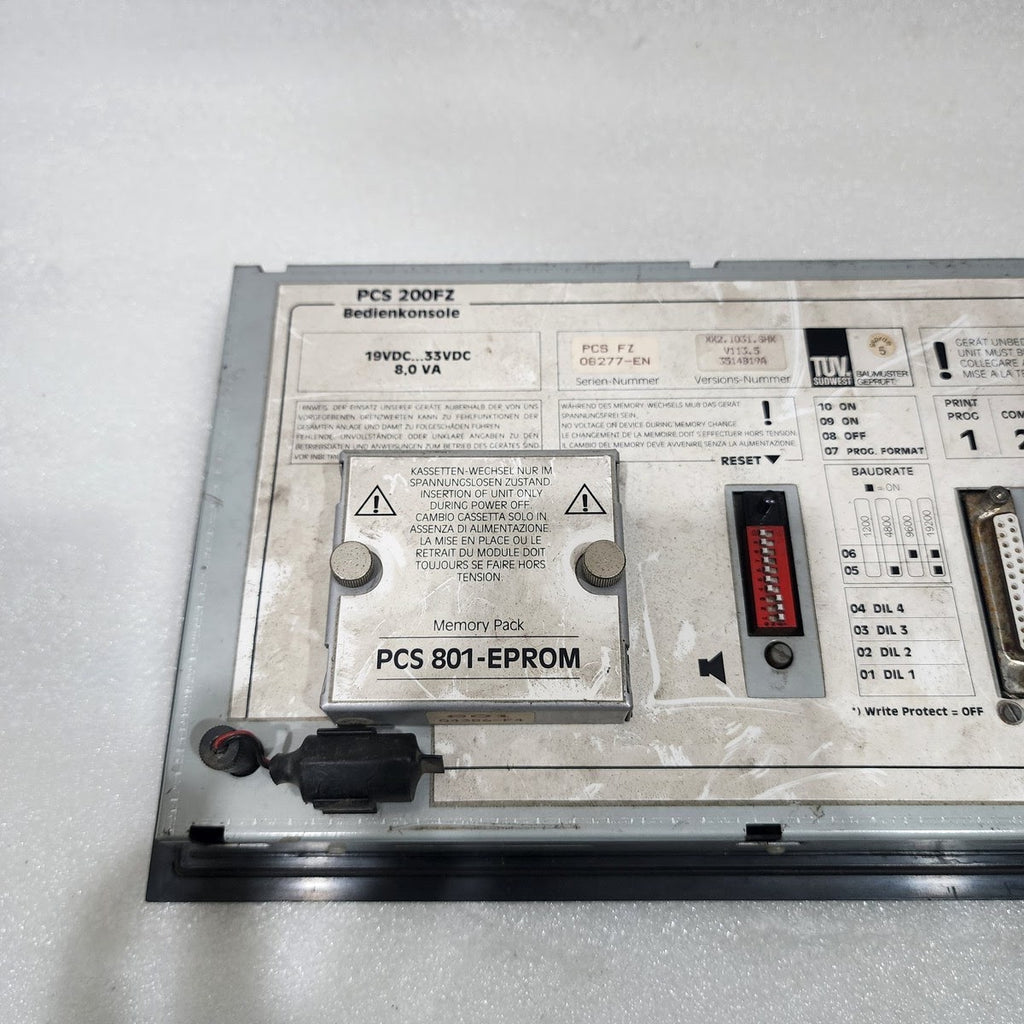 PCS SYSTEM LAUER BEDIENKONSOLE PCS 200FZ CONTROL PANEL 19-33VDC VER XX2.1031.SHX