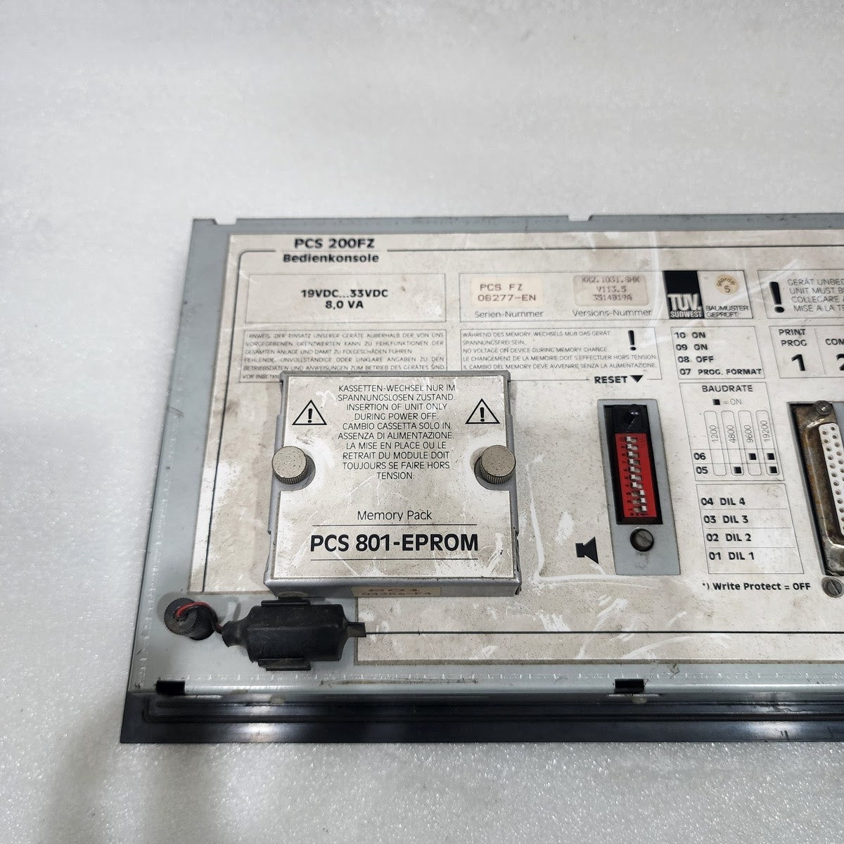 PCS SYSTEM LAUER BEDIENKONSOLE PCS 200FZ CONTROL PANEL 19-33VDC VER XX2.1031.SHX