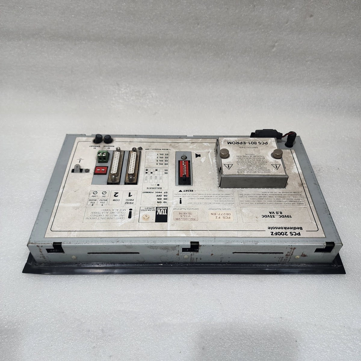PCS SYSTEM LAUER BEDIENKONSOLE PCS 200FZ CONTROL PANEL 19-33VDC VER XX2.1031.SHX