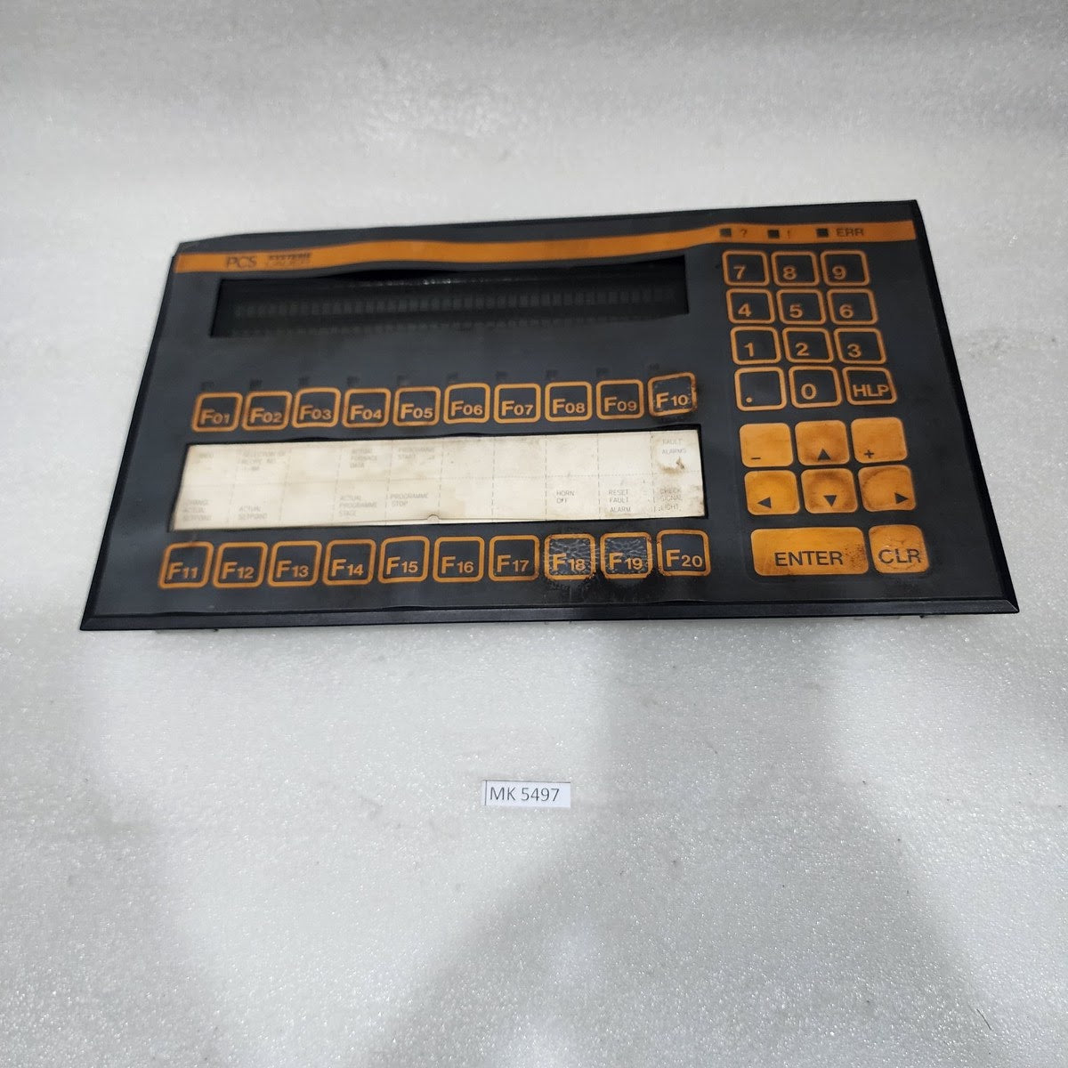 PCS SYSTEM LAUER BEDIENKONSOLE PCS 200FZ CONTROL PANEL 19-33VDC VER XX2.1031.SHX