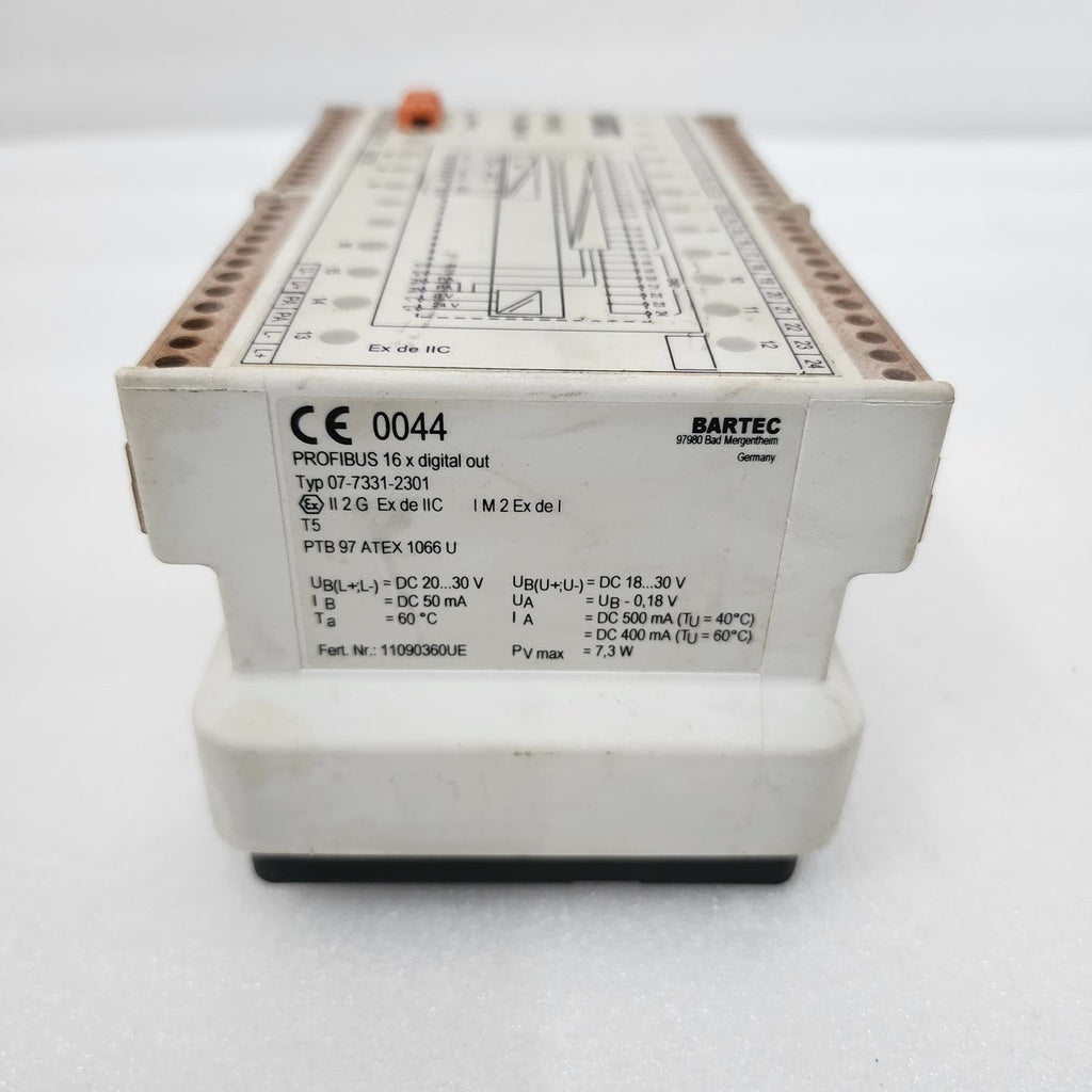 BARTEC 07-7331-2301 PROFIBUS 16CH DIGITAL OUTPUT MODULE