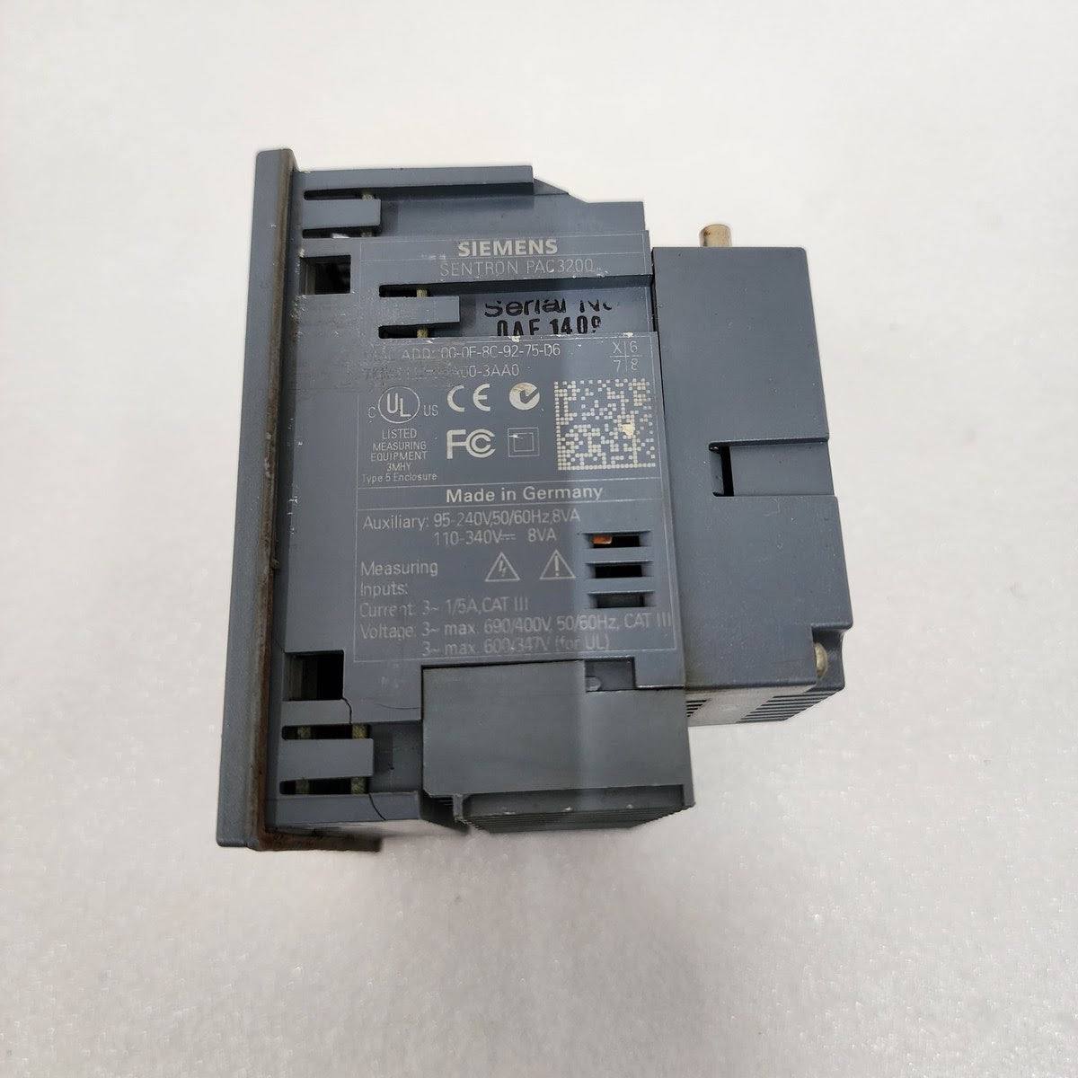 SIEMENS PAC3200 ENERGY METER 7KM2112-0BA00-3AA0 240V WITH 7KM9300-0AB00-0AA0