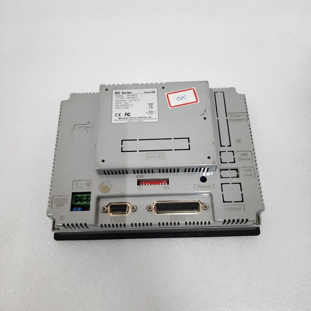 MITSUBISHI MS-60B-E MS SERIES TOUCH HMI 24VDC V22-16-14