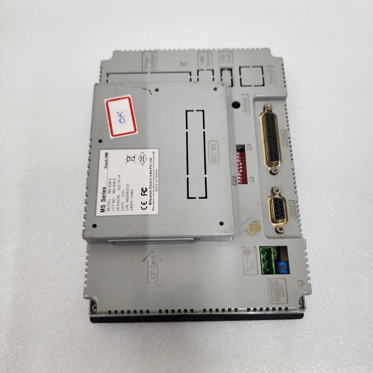 MITSUBISHI MS-60B-E MS SERIES TOUCH HMI 24VDC V22-16-14