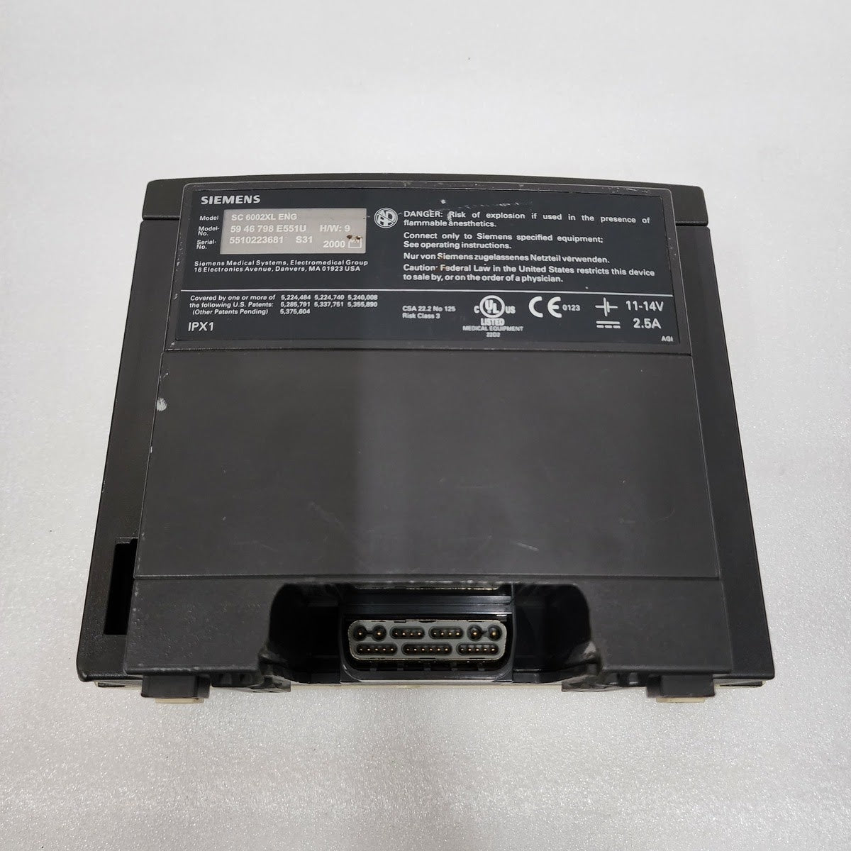 SIEMENS SC 6002XL ENG INTENSIVE PATIENT MONITOR 59 46 798 E551U