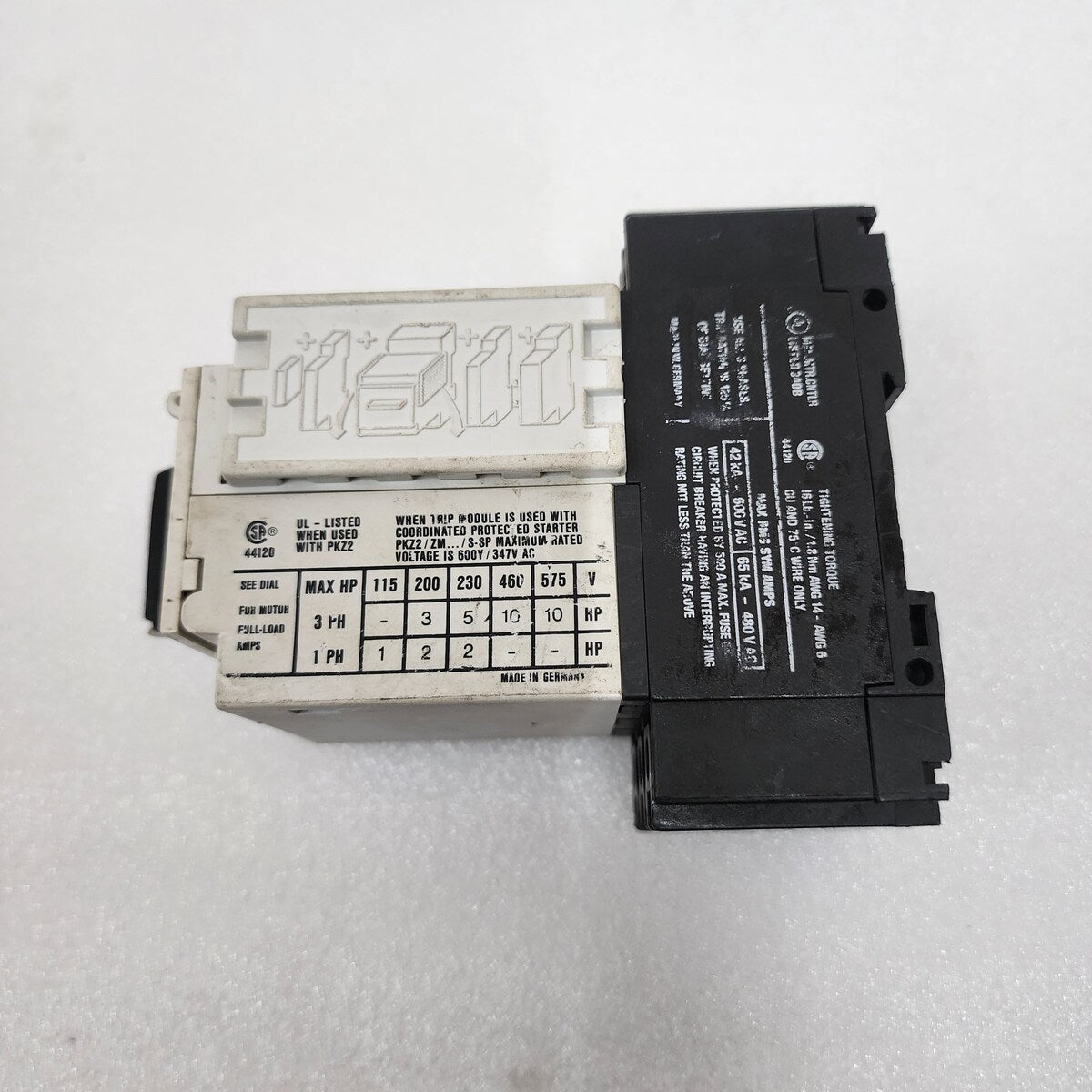 MOELLER ZM-16-PKZ2 MANUAL MOTOR OPERATOR