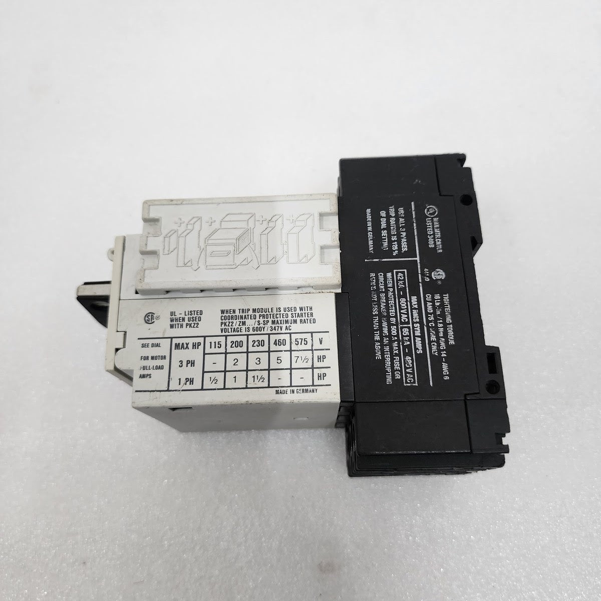 MOELLER ZM-10-PKZ2 MANUAL MOTOR PROTECTOR